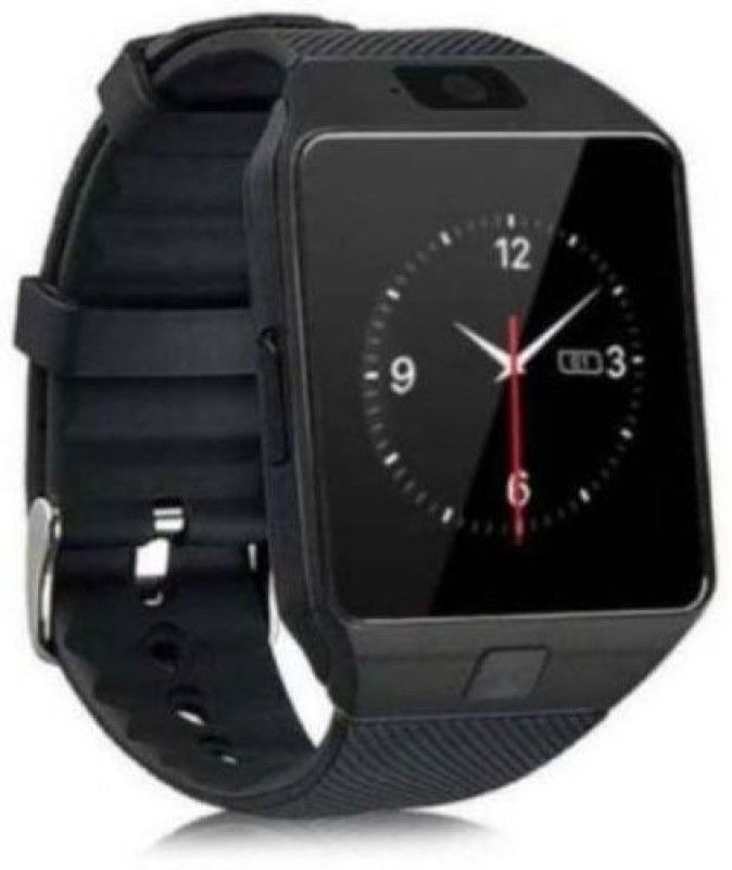 TECHMAZE DZ09 Bluetooth 4G Support Calling Camera Smartwatch sim support T213 Smartwatch  (Black Strap, Free Size)