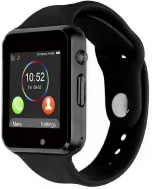 MindsArt OP.PO A1 Sim Calling Watchphone Smartwatch  (Black Strap, Free)