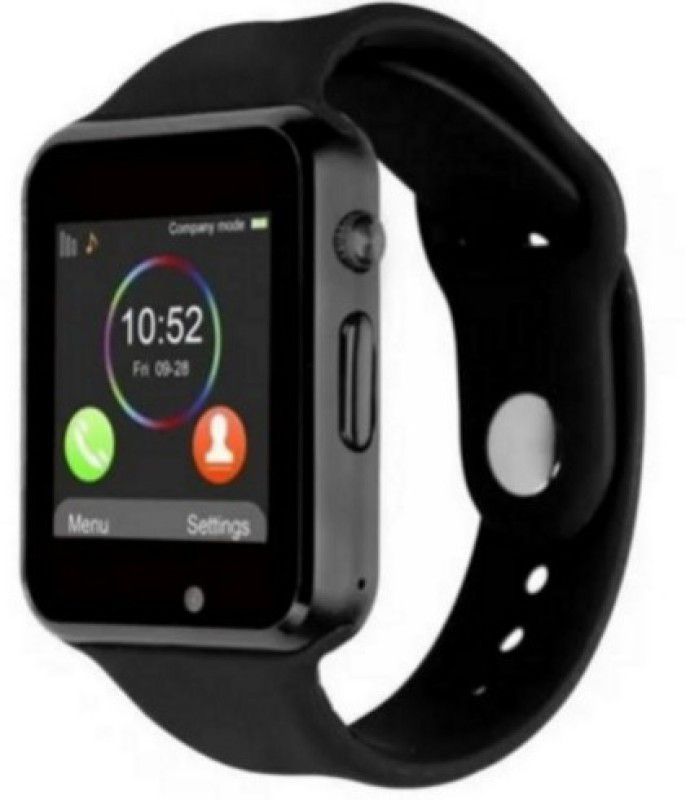MindsArt A1 Sim & Calling Features Smartwatch  (Black Strap, Free)