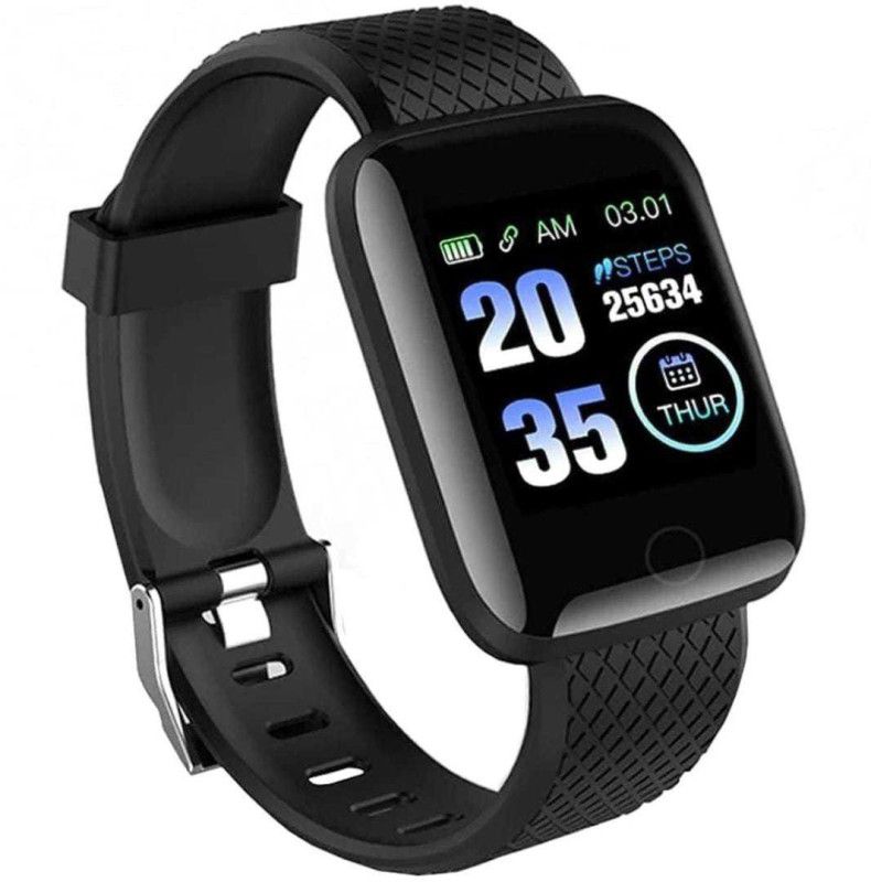 global impx ID 116 smart band black color for unisex Smartwatch  (Black Strap, FREE SIZE)