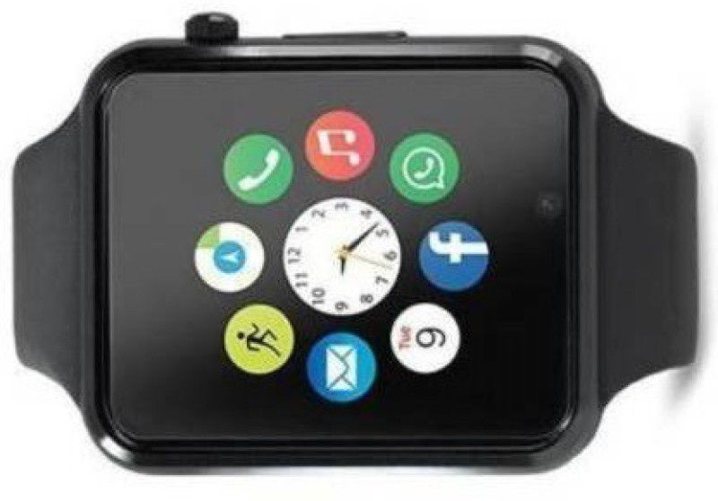 NKL Smart Android Watch 048 Sim and Memory Card Supported With Camera Stylish Look Smartwatch  (Black Strap, FREE)