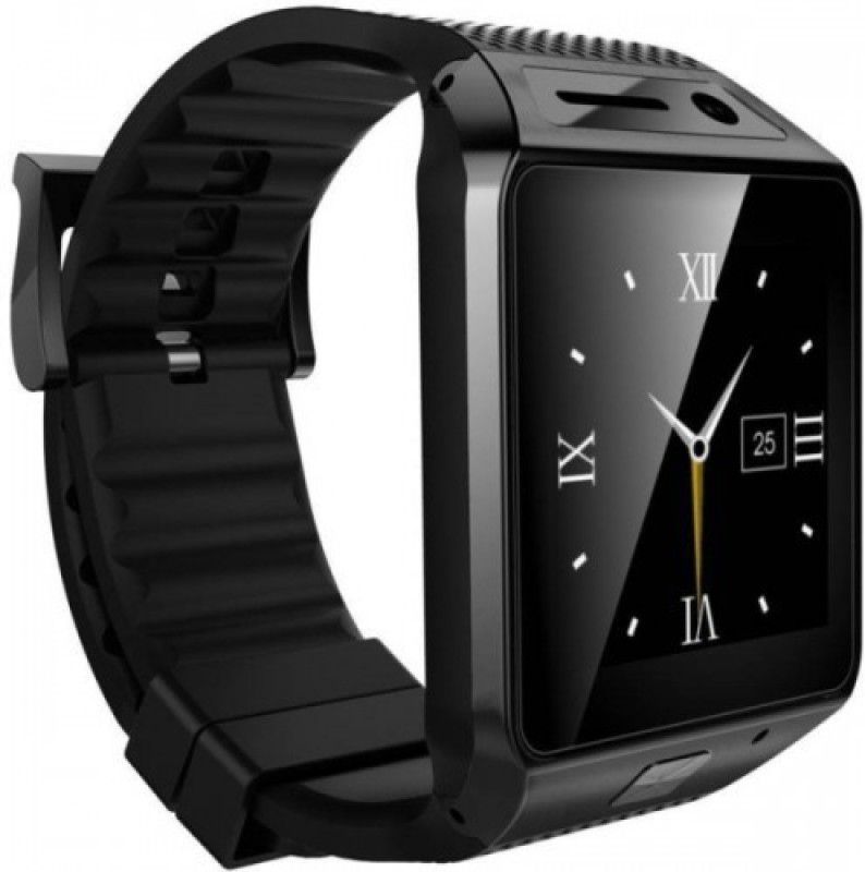 amk tech Smart Watch Bluetooth Smartwatch  (Black Strap, FREE SIZE)