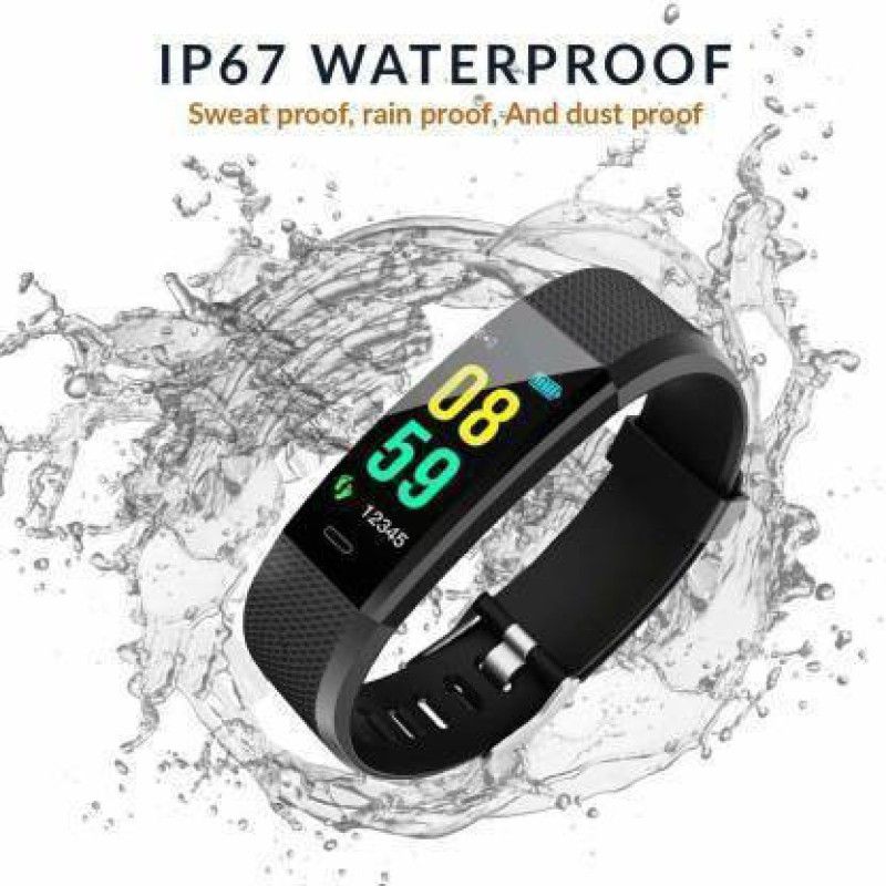 Y2H Enterprises ID115 Fitness Band OLED Smart Watch Plus  (Black Strap, Size : Free size)