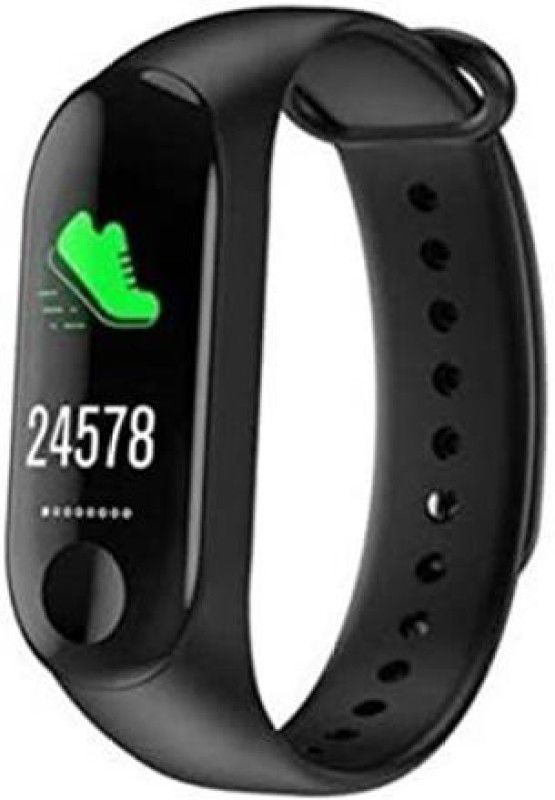 IMMUTABLE 64 _ Fitness Band for Unisex with Heart  (Black Strap, Size : M)