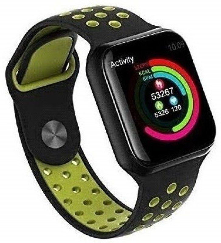 eHIKPLUS T55 Smartwatch BlackGreen Sport Band Smartwatch  (Green, Black Strap, Free Size)