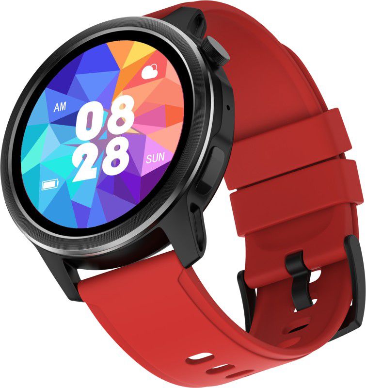 alt Vibe BT Calling with 1.38 inch HD Display, my QR Code, AI Voice Assistant Smartwatch  (Red Strap, Regular)