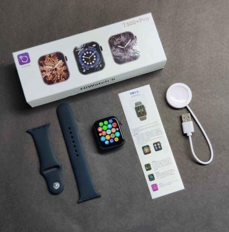 VibeX T500+ PRO smartwatch Men Bluetooth Smartwatch  (Black Strap, Free)