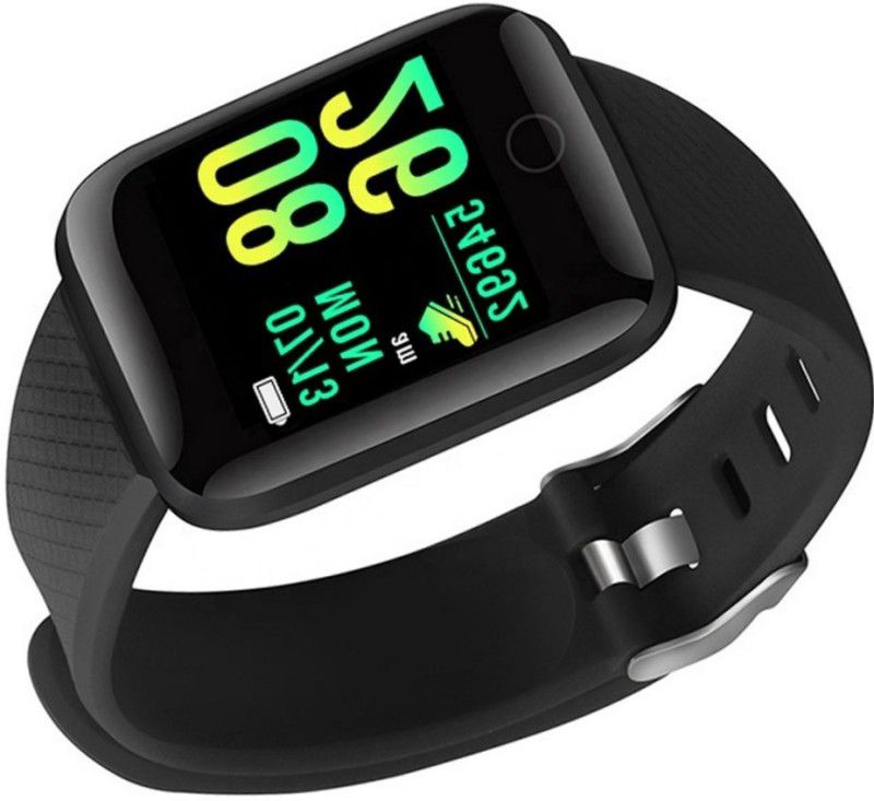 Stybits l457_ID116Pro Step Counter, Heart Rate Monitor Bluetooth Smartwatch  (Black Strap, Size : Free)