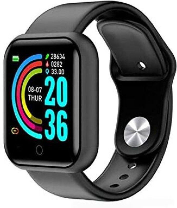 IMMUTABLE 2023 NEW DESIGN Smart Watch Fitness Band ID117 Plus Smart Watch(Black) dfe11 Smartwatch  (Black Strap, FREE)