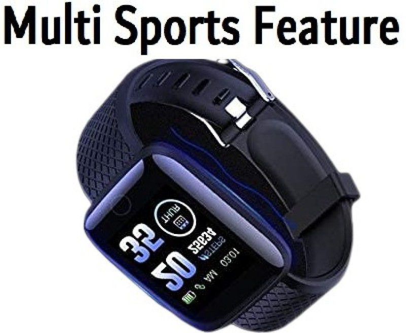 Amit Enterprises L65_ID116 Plus Sleep Monitor, Multi Sports Mode Bluetooth Black (Pack of 1) Smartwatch  (Black Strap, Free)
