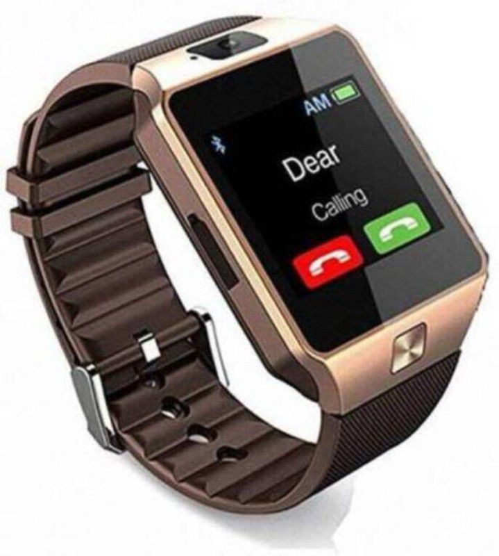 gazzet Silver 02 Notifier Health Smartwatch  (Brown Strap, Free Size)