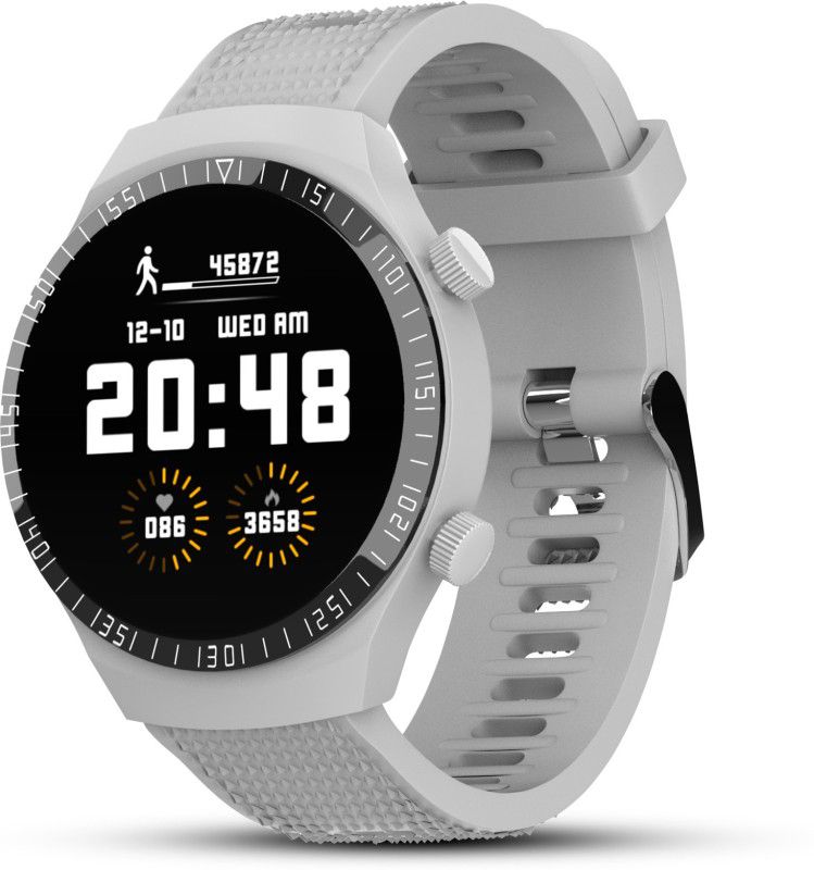 Gizmore GIZFIT 909 15 Days Battery Life Smartwatch  (Grey Strap, Free Size)