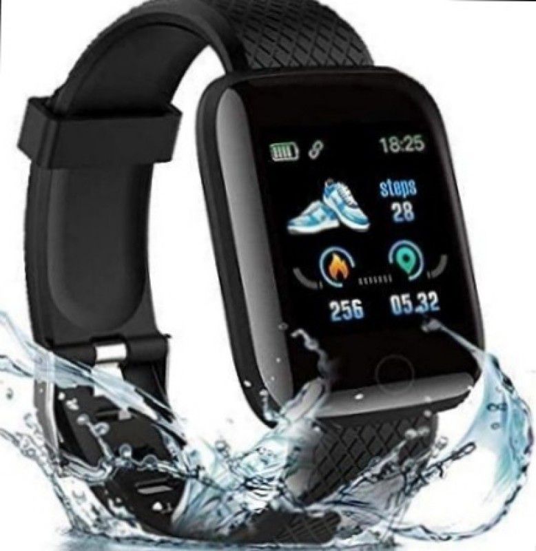 Amit Enterprises ID116 NEW SMART SMART BLUETOOTH WITH OPTICAL SENSOR Smartwatch  (Black Strap, Free size)