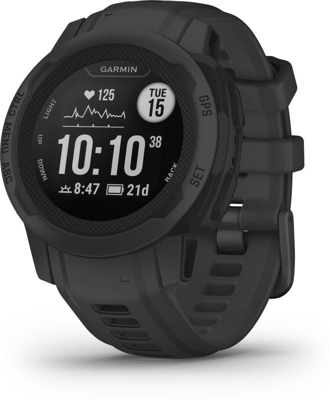 GARMIN Instinct 2S, Battery Upto 21 days, Health Snapshot, SPO2, HIIT workout, VO2 Max Smartwatch  (Black Strap, S)