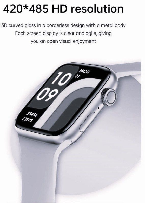 JAMMY ZONES New Edition BT Smartwatch i7 Pro Max Advance Fitness Tracker,Calling J113 Smartwatch  (White Strap, Free)