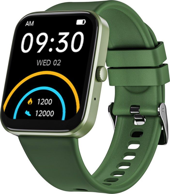 alt Hype 1.83" HD Display BT Calling, AI VoiceAssistant with 7 Days Battery Life Smartwatch  (Moss Green Strap, Regular)