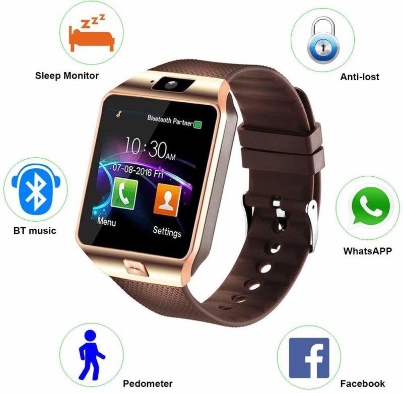 VibeX 4G Calling Bluetooth Camera Phone-O9 Smartwatch  (Black Strap, Free Size)