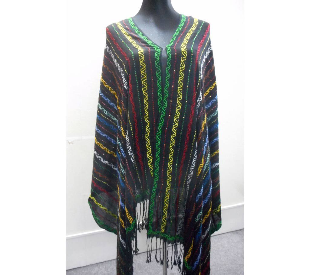 Hand embroidery work shawl