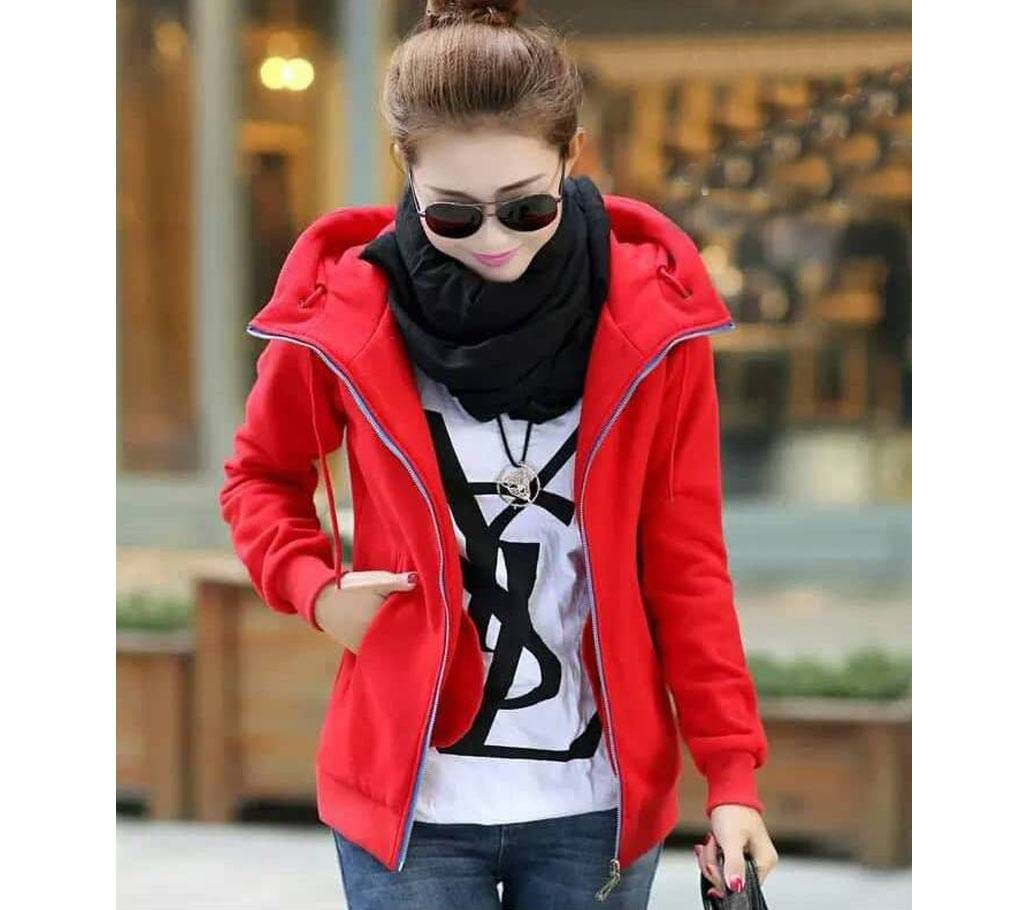 Full Sleeve Casual Cotton Hoodie for Ladies 