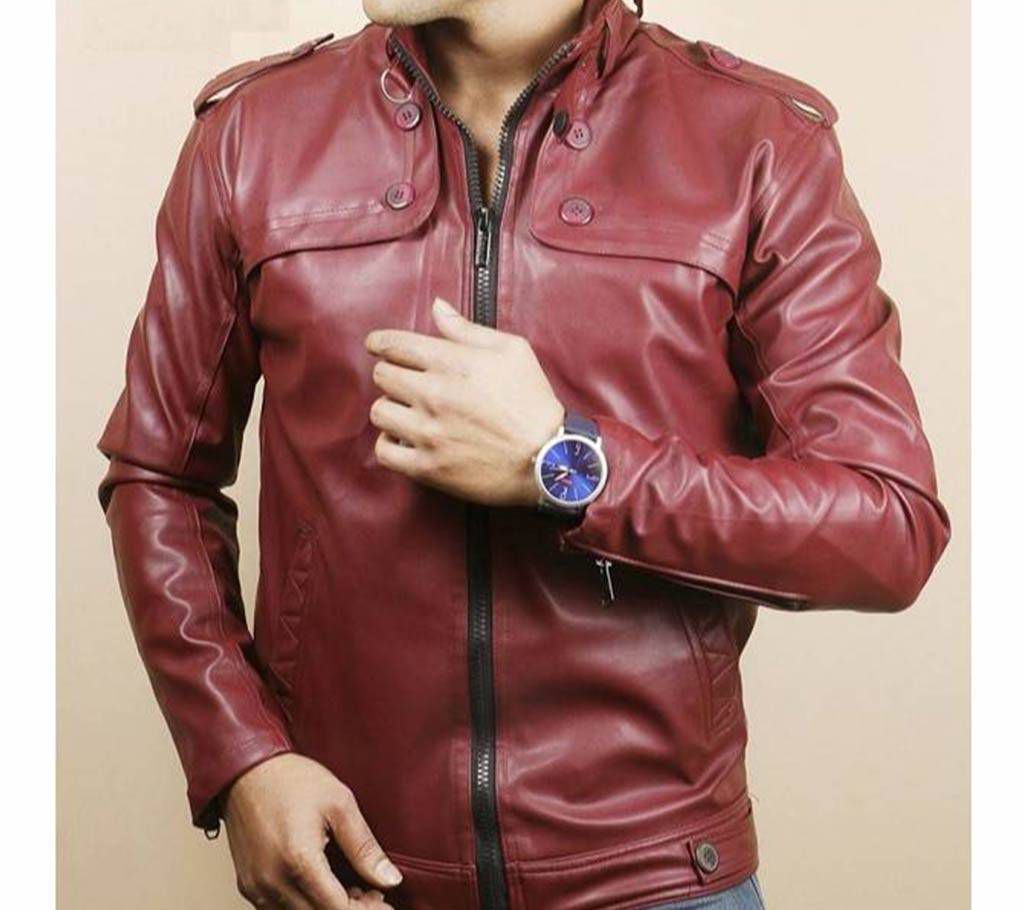 Gents Full Sleeve Artificial Leather Jacket