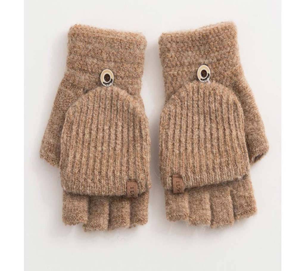 1Pair Women Gloves Knitted Fingerless
