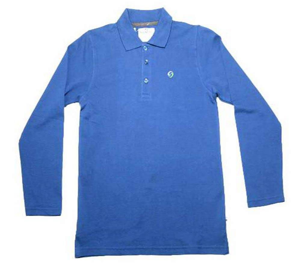 gents cotton full sleeve polo shirt 