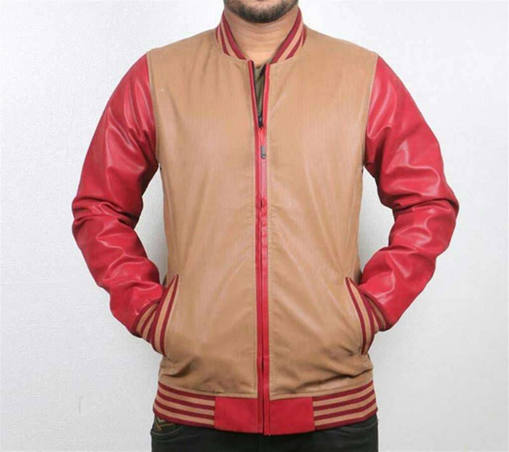 artificial leather biker jacket for men 
