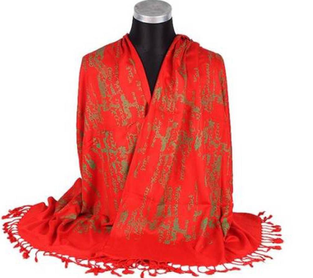 Red Cotton Shawl For Women
