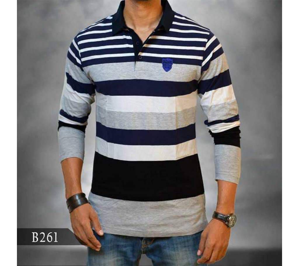 Long Sleeve Polo Shirt for Men (B261)