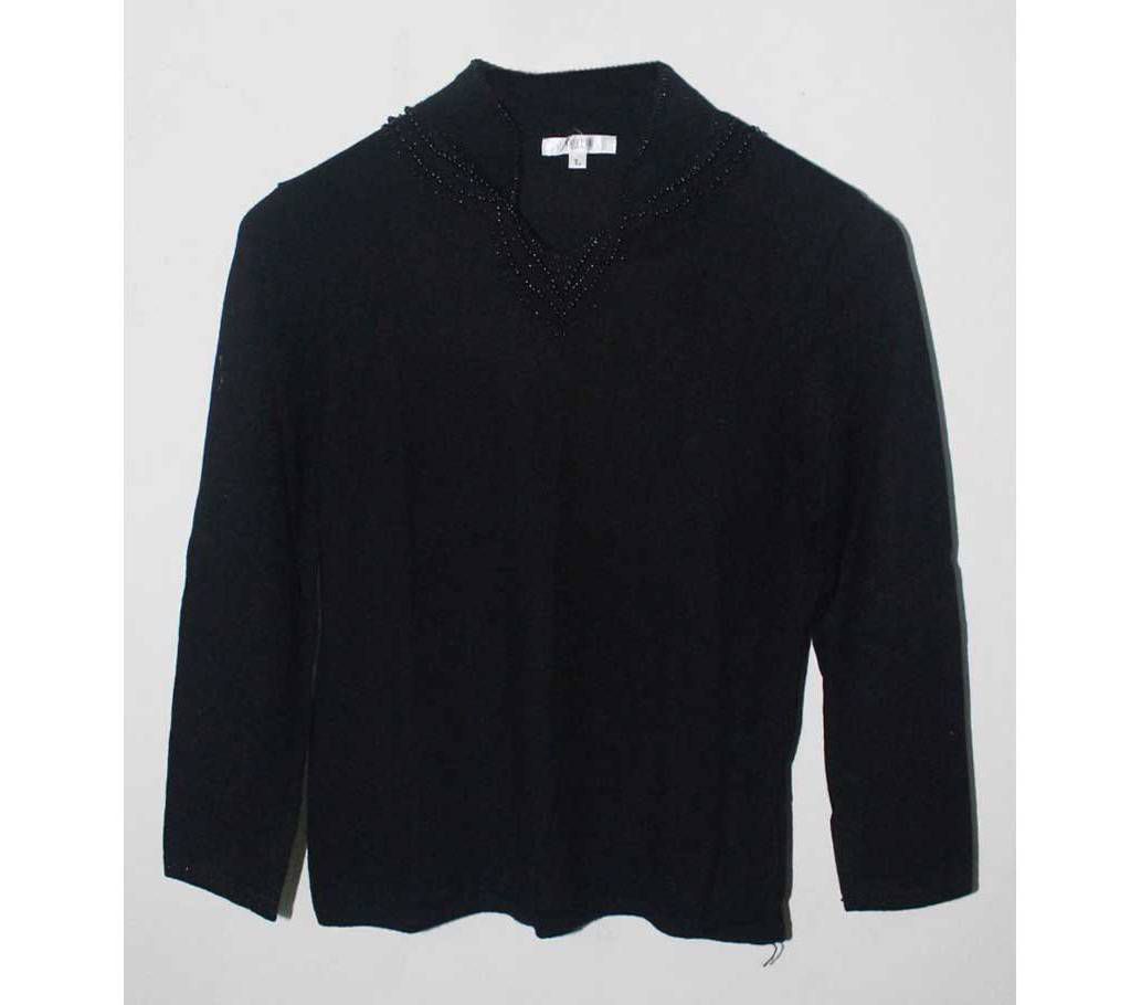 Ladies Full Sleeve V-Neck Sweater 