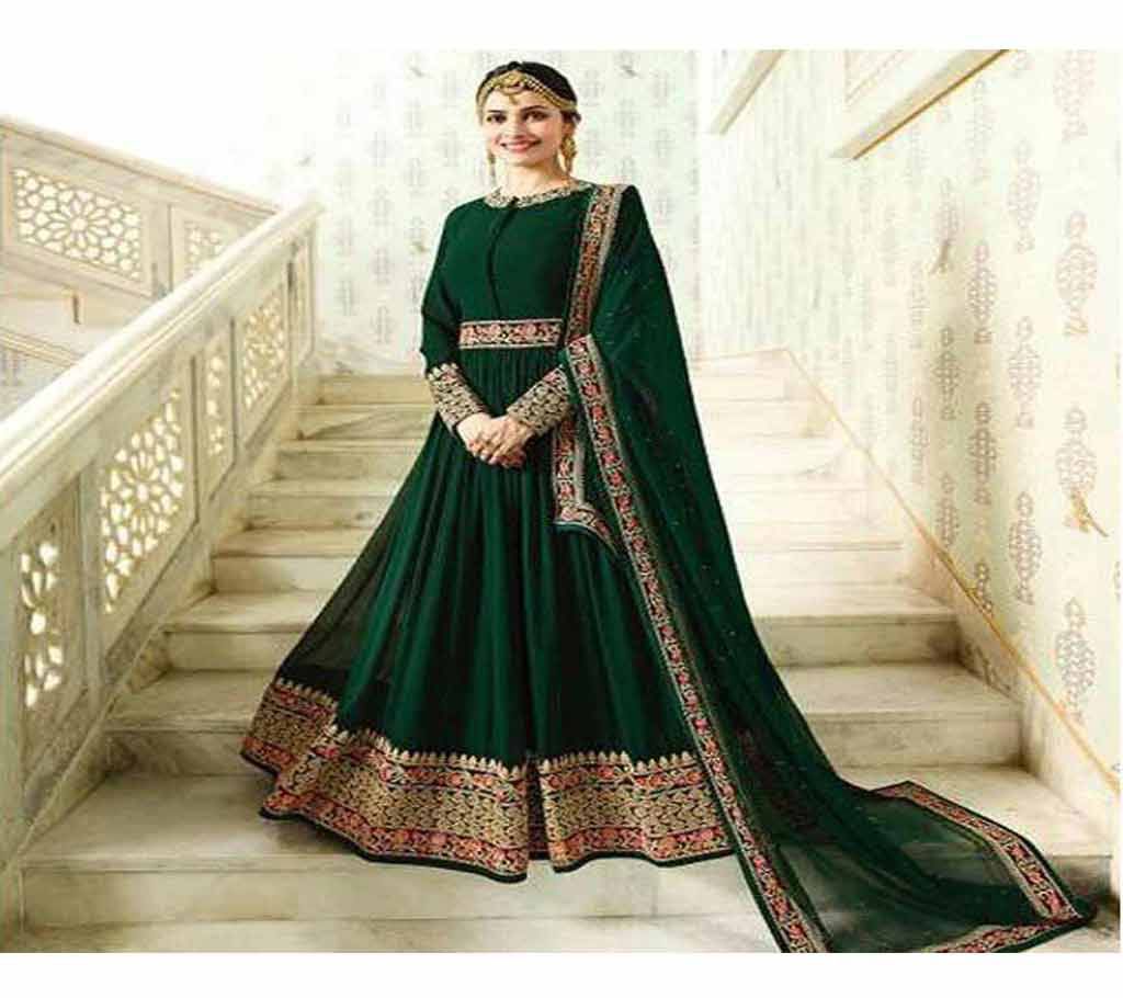 Un-stitched Embroidered Georgette Gown (Copy)
