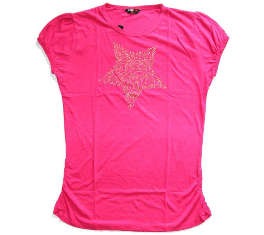 Deep Pink Designer Girls T shirt