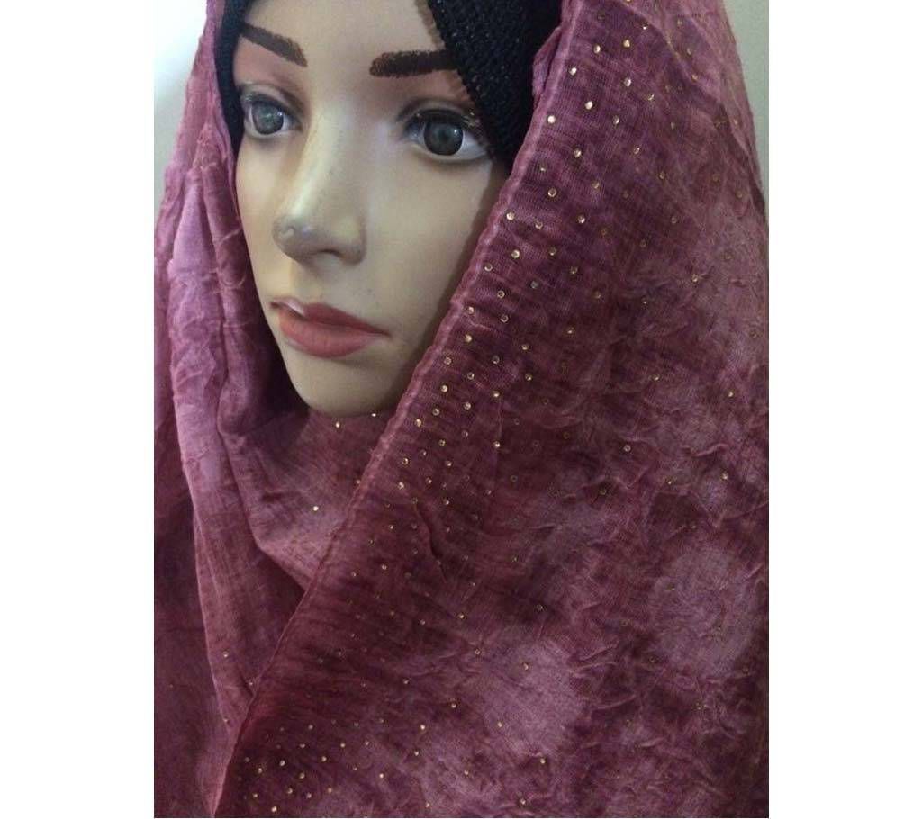 Tie Dye Print Crinkled Cotton Maxi Hijab