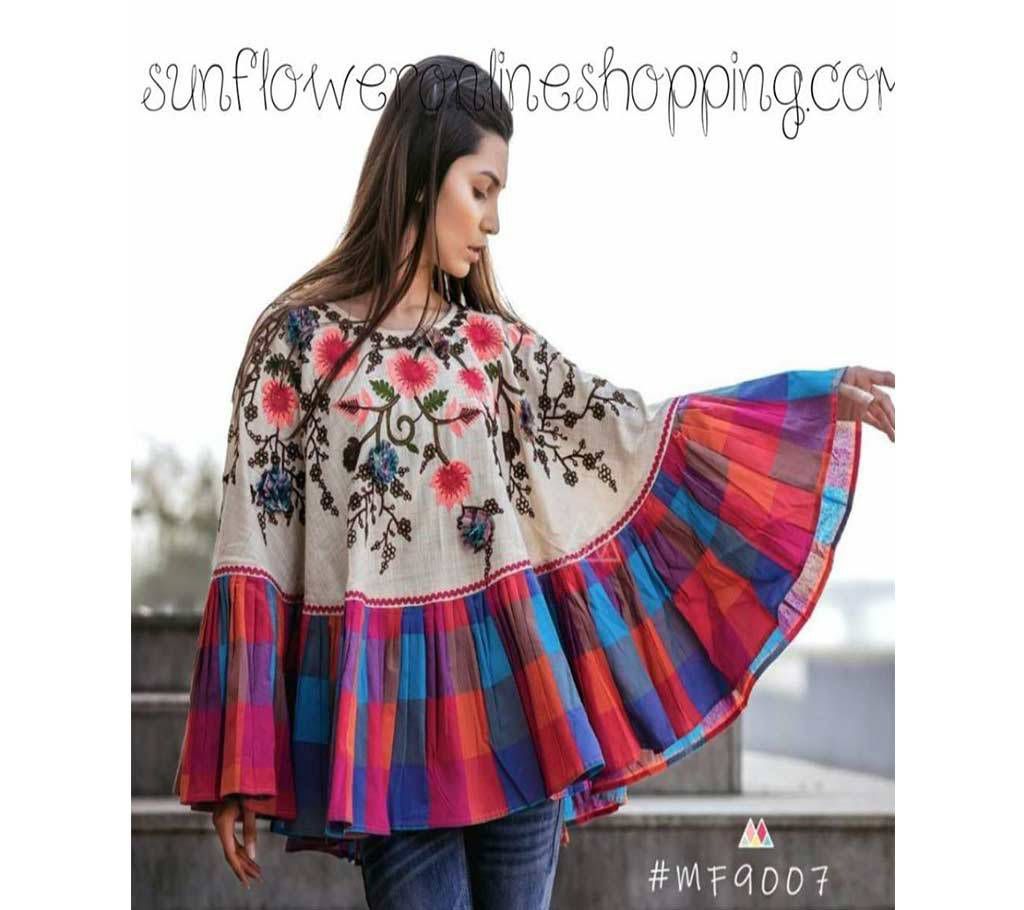 RANGEELA RE Colorful Embroidered Ponchos