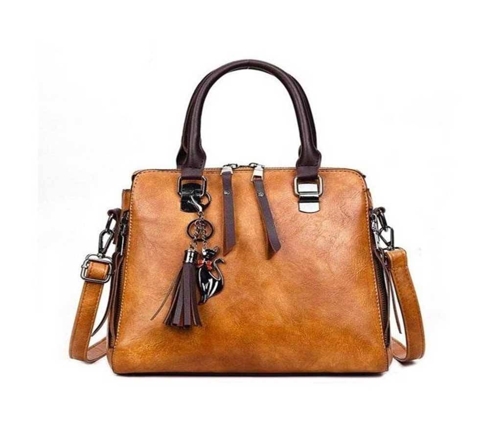 PU leather handbag, shulder bag (1828) Brown