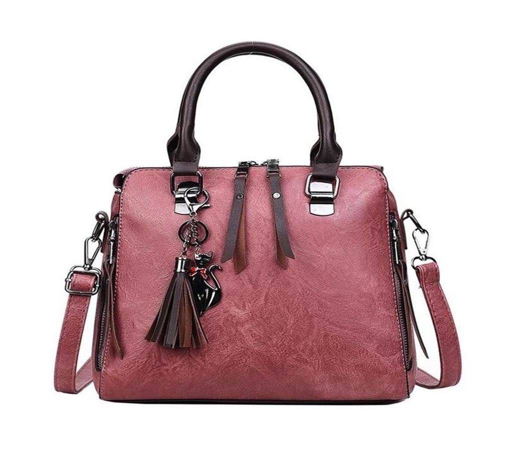  PU leather handbag, shulder bag (1828) Pink