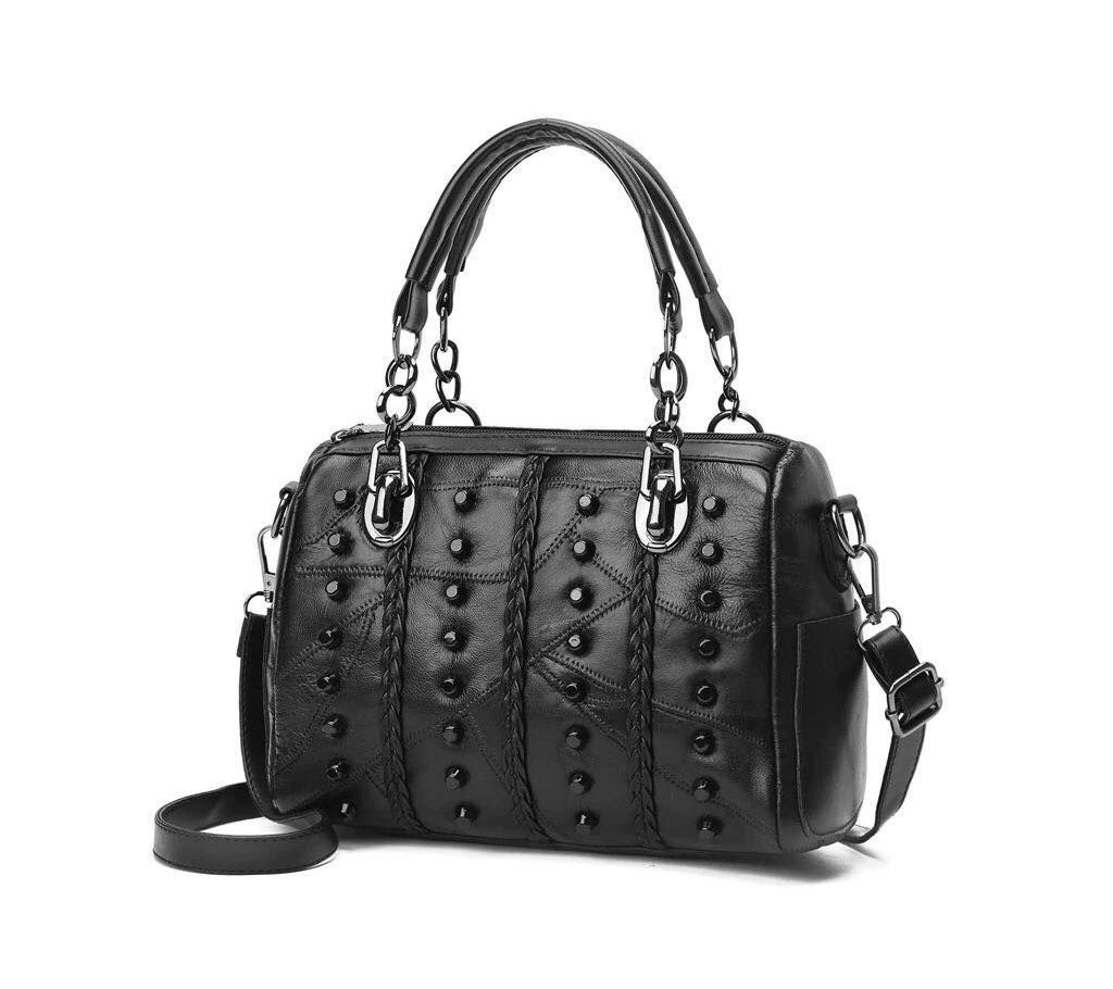 Tote Shape Artificial Leather Ladies Hand Bag (1831)