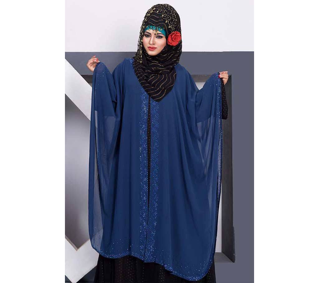Silk Double Georgette Sky-blue abaya