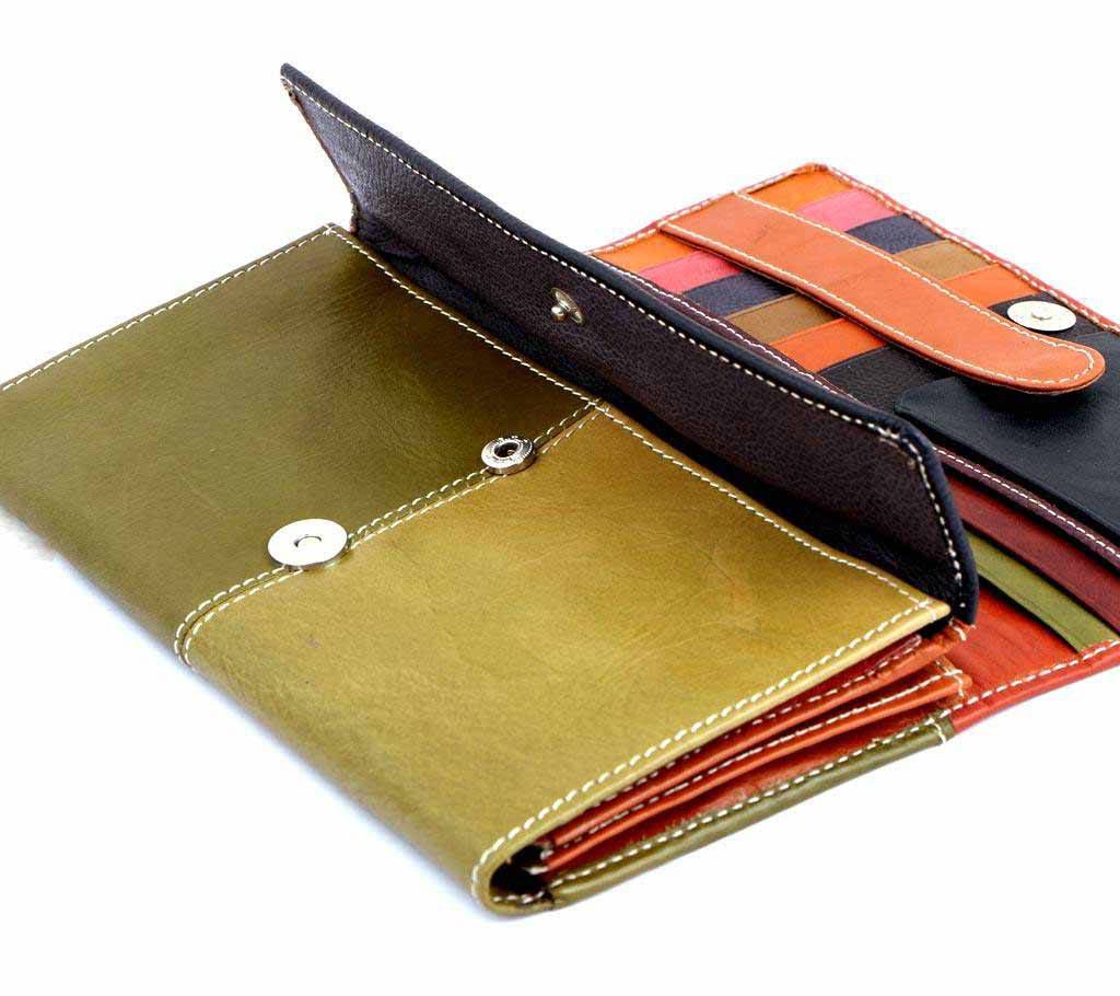 Ladies Long Shaped Leather Wallet