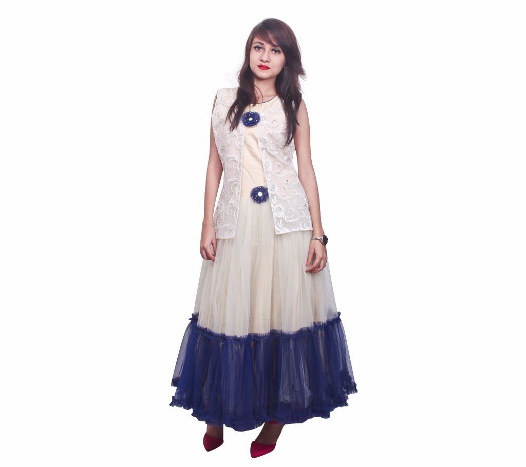 Indian Stitched Sleeveless Fancy Gown