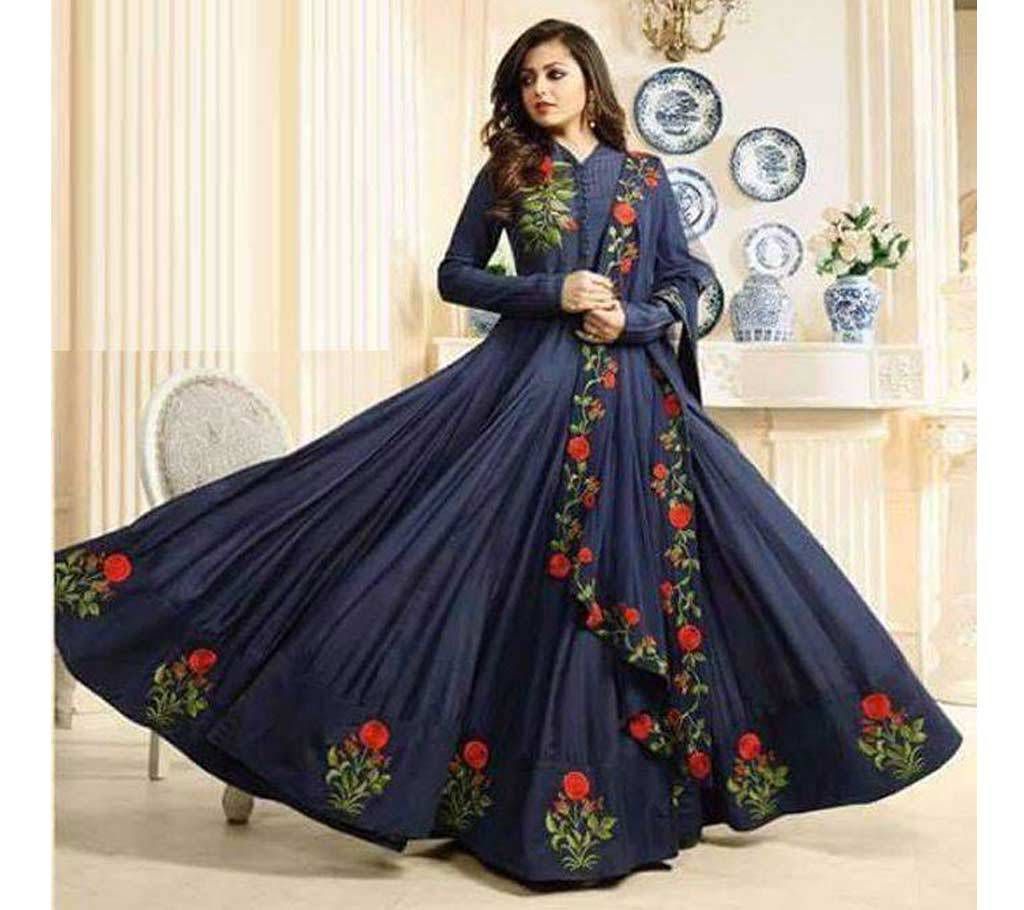 Navy Blue Georgette Gown For Women