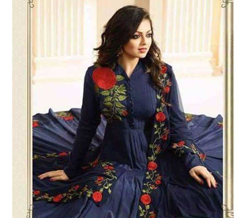 Navy Blue Georgette Gown For Women