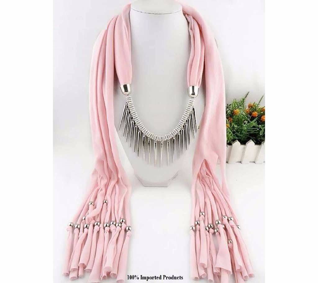 Knit Cotton Pendent Scarf