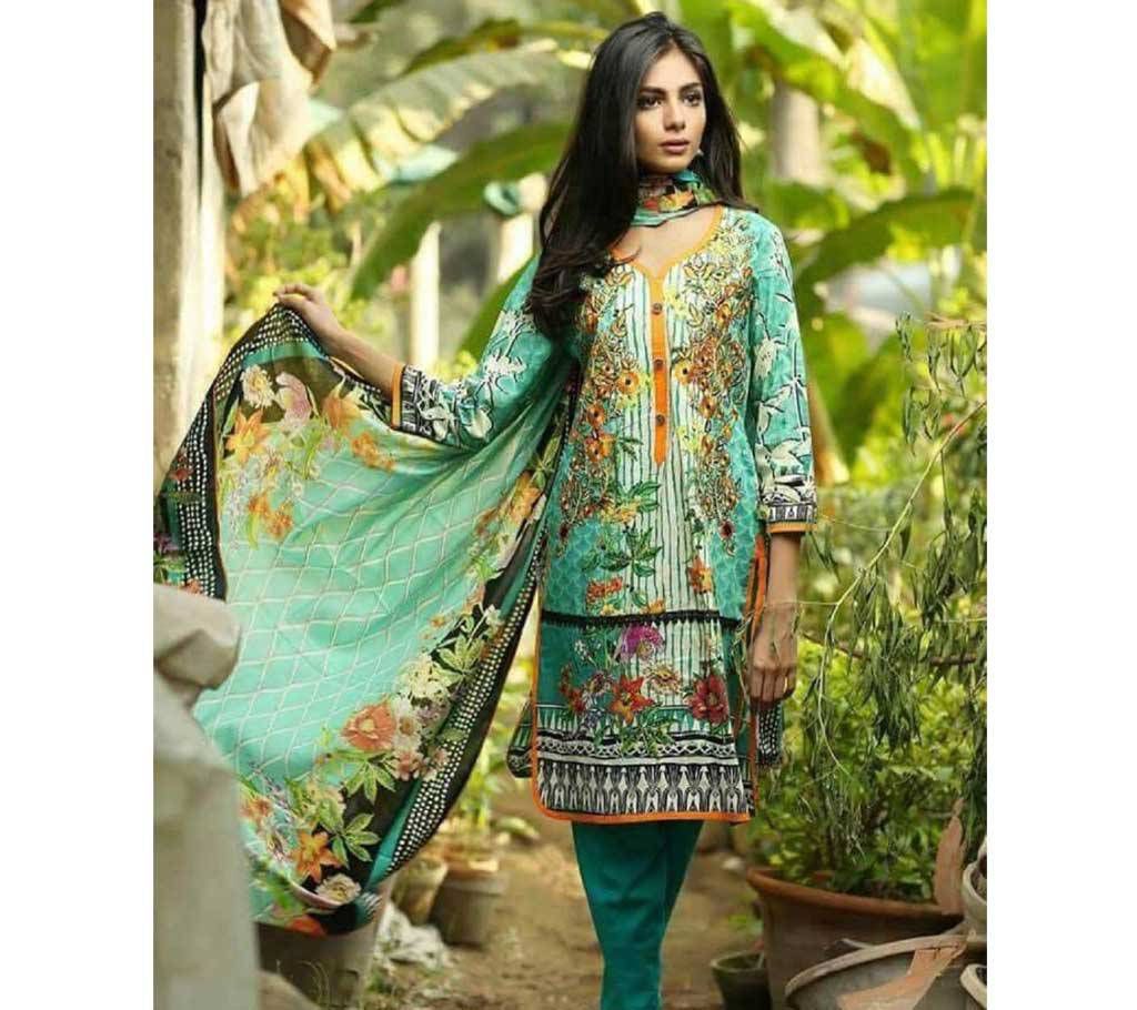 Unstitched Lawn Embroidery Three Pcs - Copy