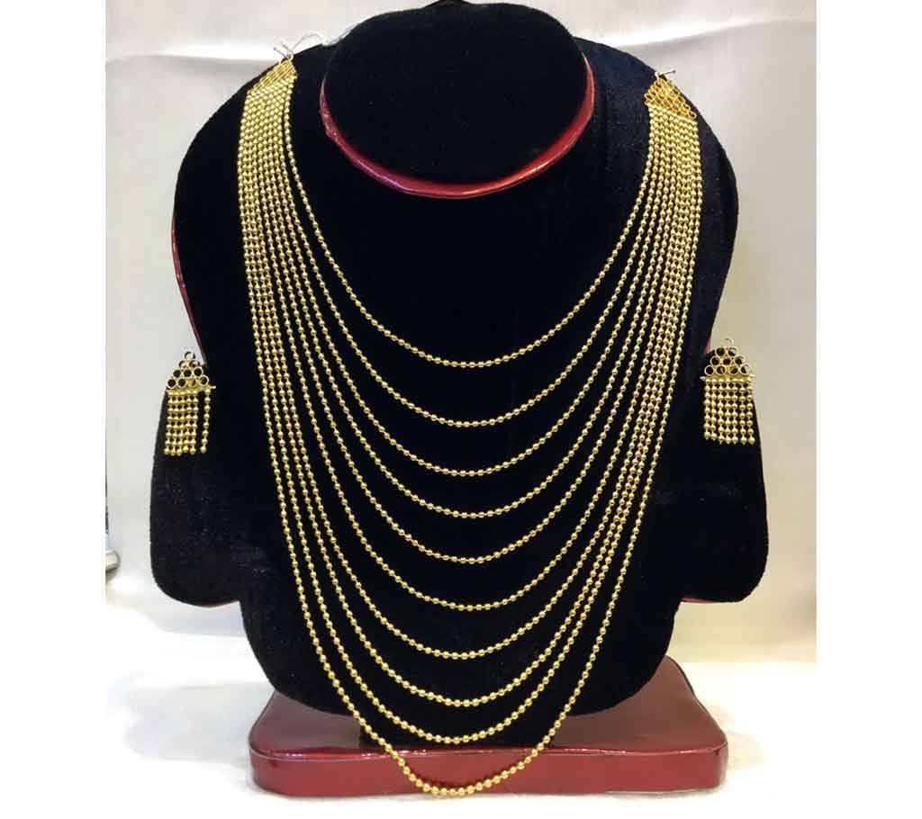 zinc alloy gold plated necklace 