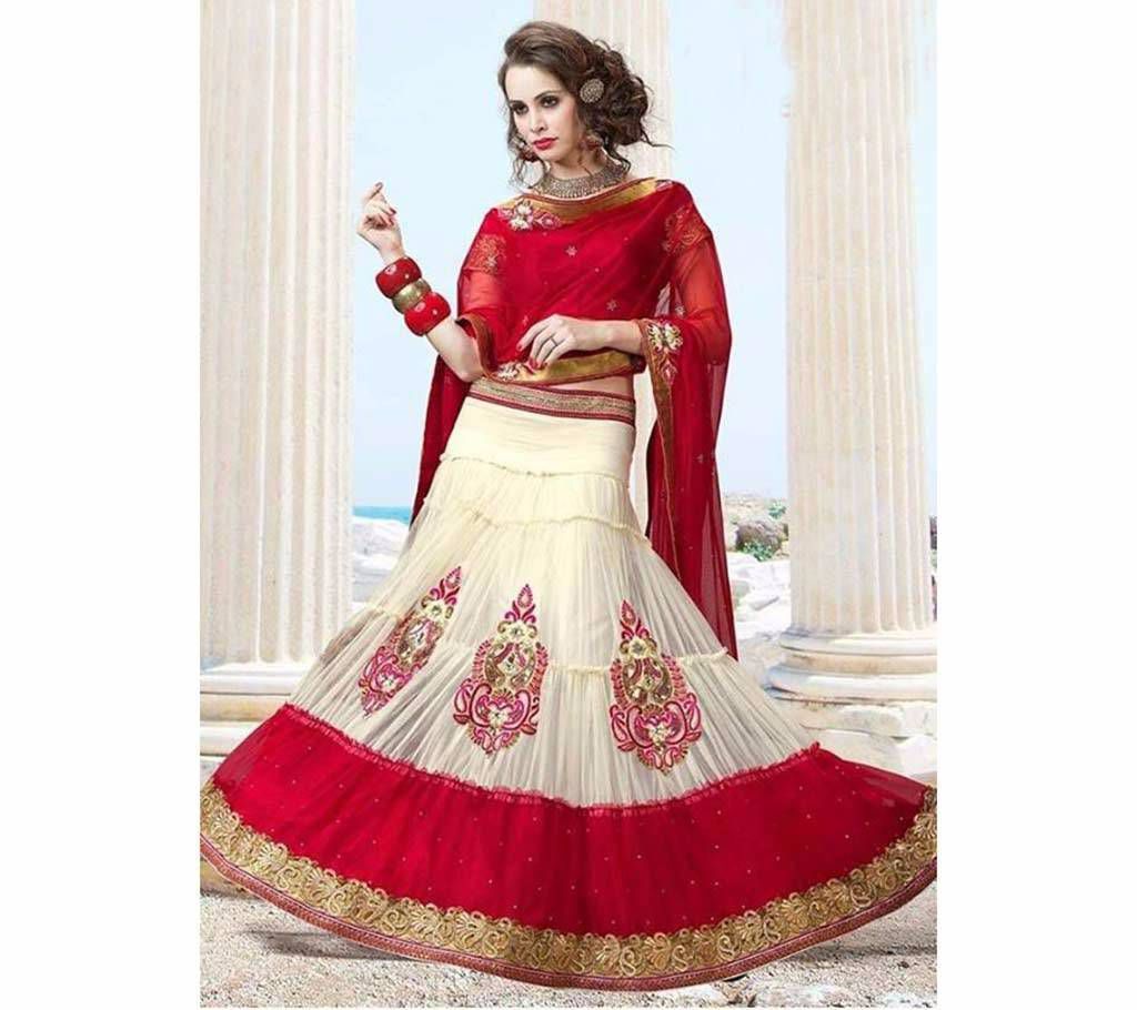 Unstitched Georgette Embroidery Lehenga