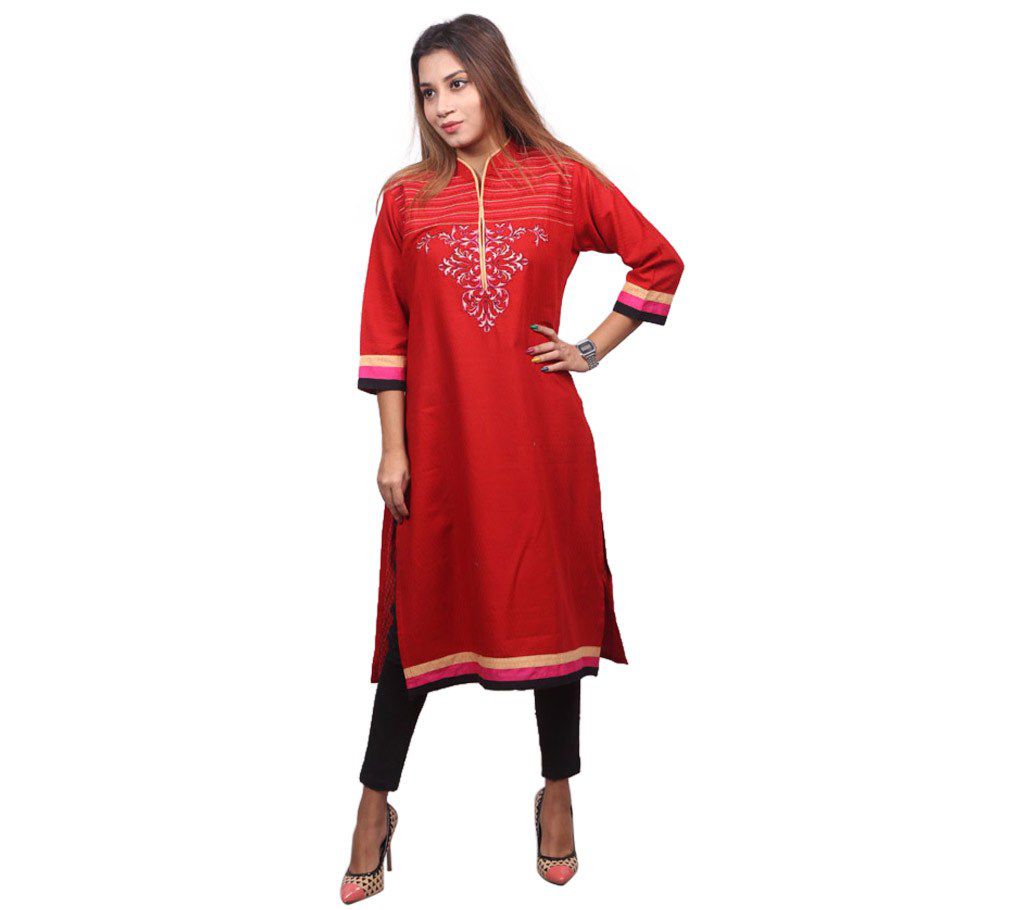 Ladies Long Kurti with Embroidery