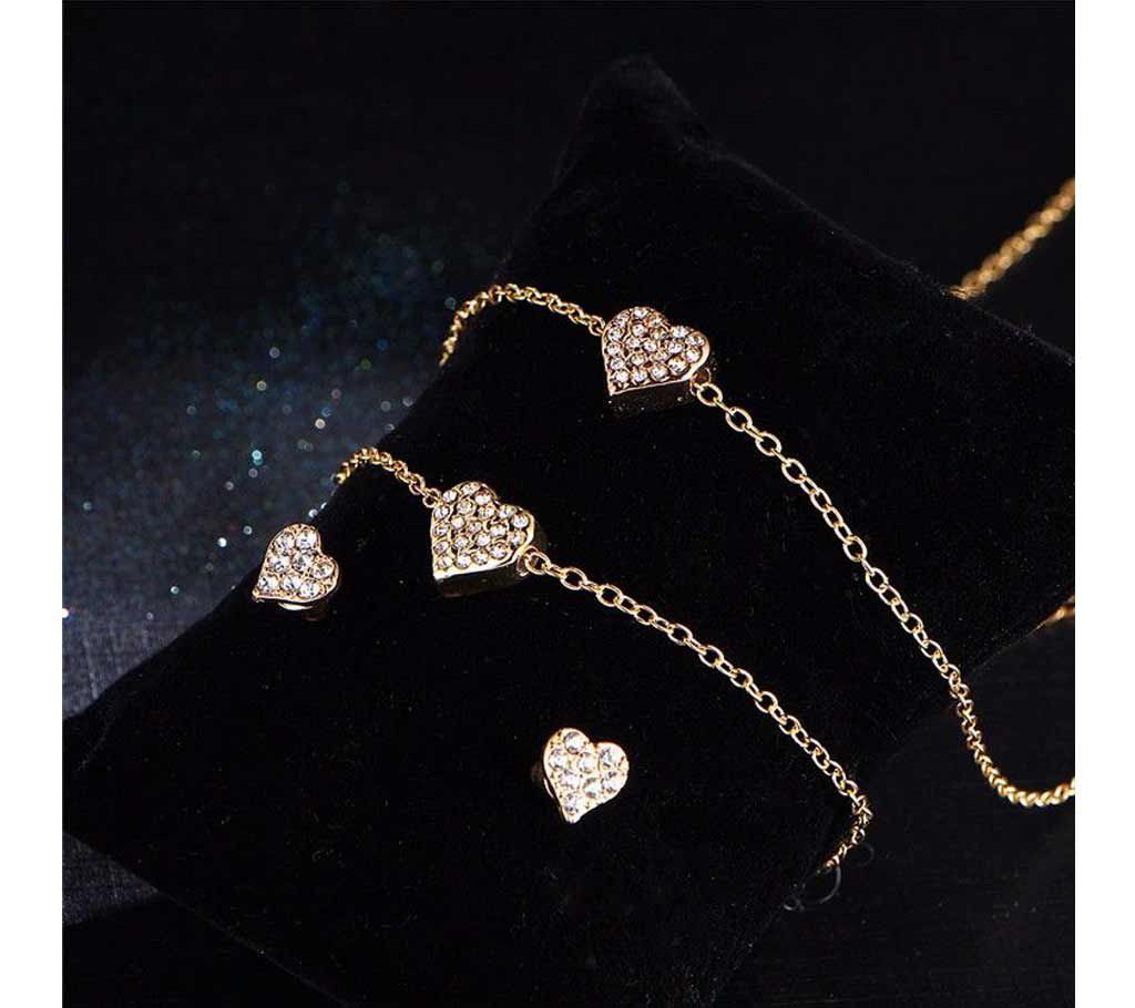 Heart Shaped Zircon jewellery set