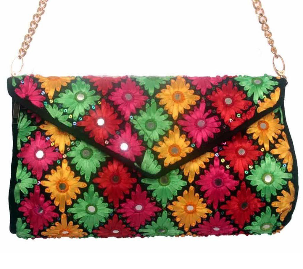 Multicolor floral design side bag 