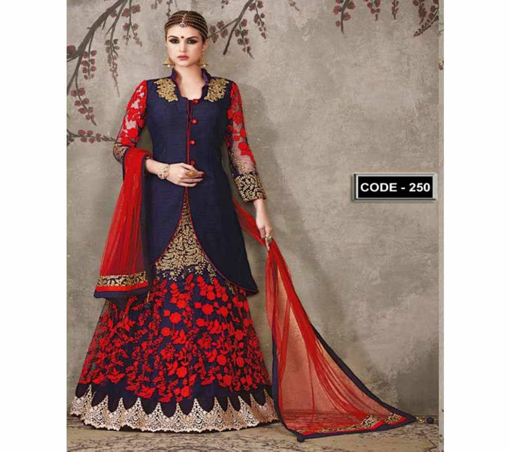 unstitched embroidery Georgette lehenga 